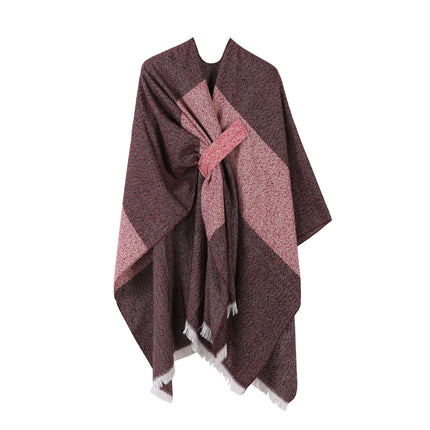 Jiangnan Watertown Knitted Shawl High-end Ethnic Style Cloak Western Sichuan Yunnan Travel Wear Imitation Cashmere Cape Women