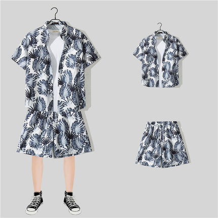 Short Sleeve Flower Shirt Hainan Island Beach Suit Sanya Hawaiian Style Thailand Travel Male Couple Summer Thin suit