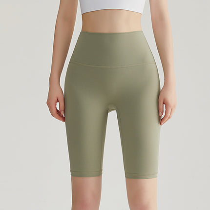 Weiman Nude Yoga Shorts Women's Hip Lifting Quick-Drying Sports Fitness Cycling Pants Outer Wear Tight Five-Point Yoga Pants Summer