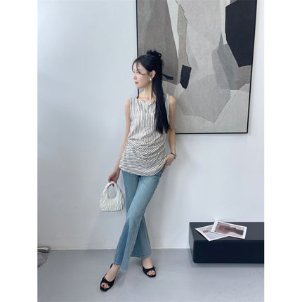 2025 New European and American Fashion Open-Toe Slippers Low-Heeled Elegant Sandals for Women