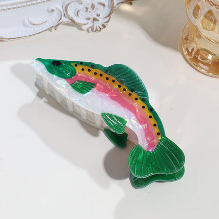 Cross-Border Fashion Sweet Flower Bow Clip Creative Little Fish Devil's Eye Shark Clip Hair Claw Hair Accessories Wholesale