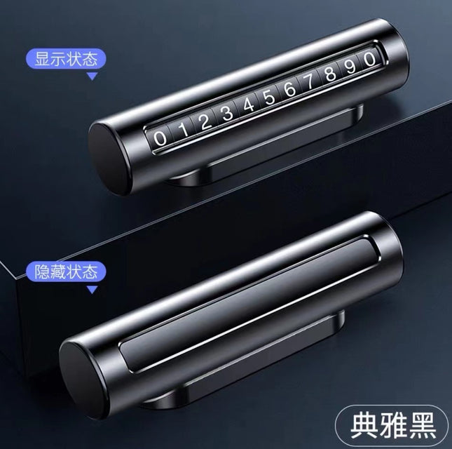 Car Temporary Parking Sign Moving License Plate Roller Type Hidden Metal New Car Supplies Parking Sign