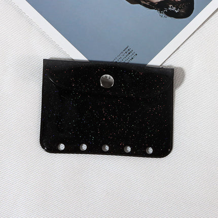 Mini Coin Purse Cute Key Bag Card Bag Cartoon Glitter Earphone Storage Small Bag Female Student PVC Wallet