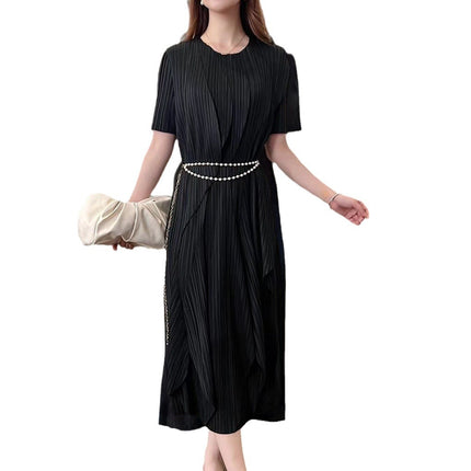 Tea Break French dress Summer Women's High-end Sense Slimming Slight Fat Skirt Shenzhen Nanyou High-end Women's Foreign Trade