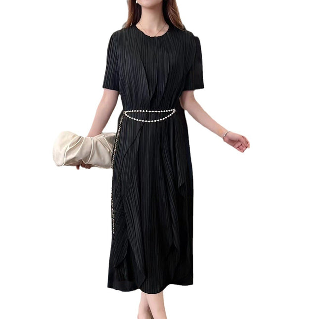 Tea Break French dress Summer Women's High-end Sense Slimming Slight Fat Skirt Shenzhen Nanyou High-end Women's Foreign Trade