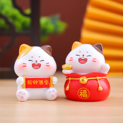 Chinese-Style Lucky Fortune Cat Blind Box Home Decor Creative Festive Cat Ornaments Direct Wholesale