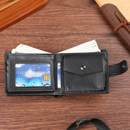 Cross-border New Men's Wallet Multi-card Card Bag Casual Bag Coin Purse Retro Large Capacity PU Leather Wallet Wholesale