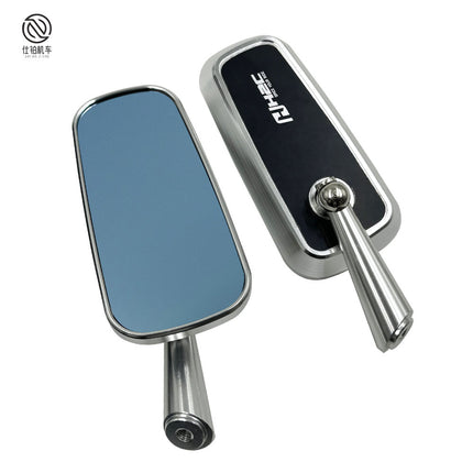 CNC aluminum rearview mirror electric motorcycle modification universal rearview mirror blue mirror anti-glare