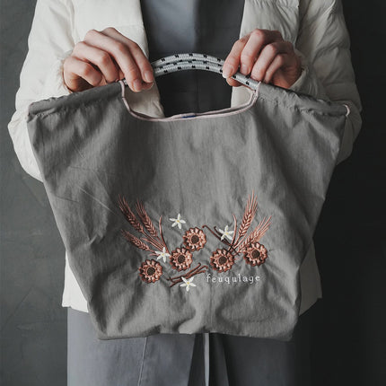 New Canvas Bag Embroidered Shopping Bag Tote Bag Large Capacity Bag Women's Handbag Crossbody Bag