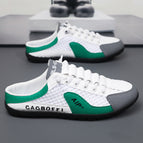 Half-top shoes white and green / 40