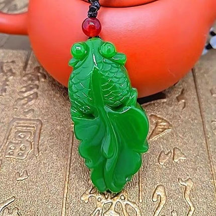 High-Quality Imitation Hetian Jade Jasper Spinach Green Outer Mongolia Material Pendant Jade Jewelry Pendant for Sales Opening Gift Live Broadcast Model