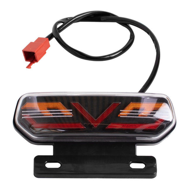 Electric Vehicle Motorcycle LED Tail Light 12V 3-in-1 Brake Turn Signal With Bracket / Feu Arrière LED Véhicule Électrique Moto 12V 3-en-1 Frein Clignotant Avec Support