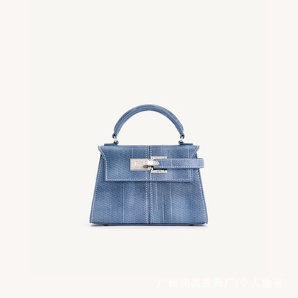 [Cross-border] jwpei ladder bag portable high-end fashion Kelly bag simple shoulder messenger bag leather women's bag