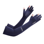 S13 two-finger long style-navy blue / One size fits all