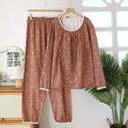 Drawstring lace crepe cover-floral bear ll / M
