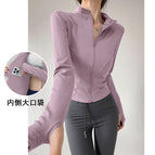 Begonia purple-waist slimming + built-in pockets / S
