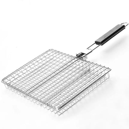 Folding Handle Barbecue Clip Grill Chicken Outdoor Multi-functional Grilled Fish Barbecue Corn Barbecue Mesh Grill Basket