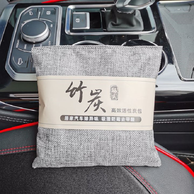 500g new car formaldehyde absorption in addition to odor activated carbon bamboo charcoal bag car carbon bag in addition to formaldehyde bamboo charcoal bag manufacturers wholesale