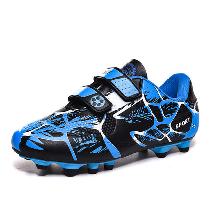Children's Football Shoes Primary School Children's Flat Bottom Competition Training Shoes Boys and Girls Low-top Long Broken Nail Sneakers for Foreign Trade