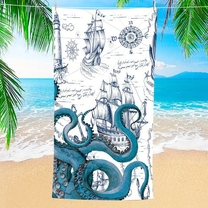 Cross-border Beach Towel Quick-drying Absorbent Beach Towel Microfiber Digital Printing Bath Towel Adult Amazon Plus