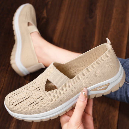Women's Shoes, Spring Fashionable Breathable Shoes, Cross-Border Dropshipping, Middle-Aged and Elderly Mother's Shoes, Soft Soles That Don'T Tire the Feet, Casual Mesh Shoes