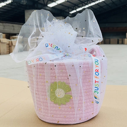 Cute Rainbow Portable Small Bag Women's New Arrival Handmade Cotton Women's Bag Straw Woven Bag Hand Gift Box Bag Beach Bag