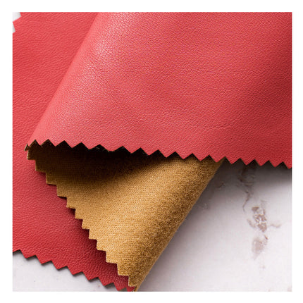 Elastic Pu Soft Leather Fabric with Fine Grain for Bags and Shoes, Flat Elastic Clothing Material, Plain Weave Garment Accessories for Cross-Border Trade