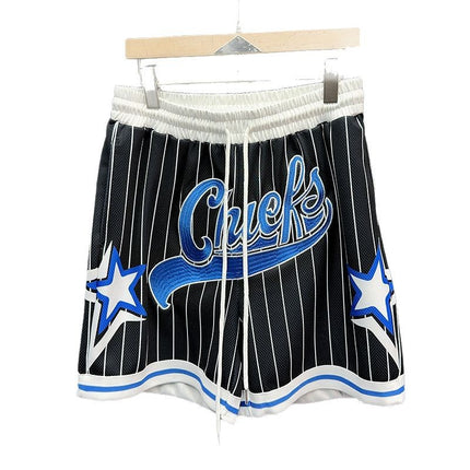 Vintage Embroidered American Quick-drying Breathable Ball Pants Shorts Knee-free Trendy All-match Sports Training Fitness Pants