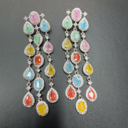 Water Drop Shape Full of Zirconia, Ladylike Temperament, High-End, Light Luxury and Heavy-Duty Women's Necklace Set
