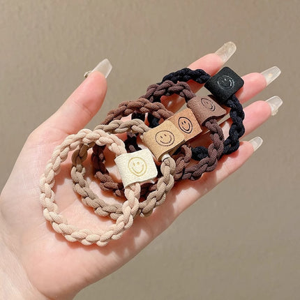 High-End Black Ponytail Hair Rope, Durable Large Intestine Hair Tie, Small Intestine Headband, Scalp Band, Headband, Women's Hair Accessories, Leather Case