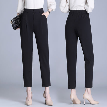 High-end Wide-leg Pants Spring and Autumn New Arrival Middle-aged Mother High Waist Loose plus size Dosing Straight Pants Casual Women's Pants