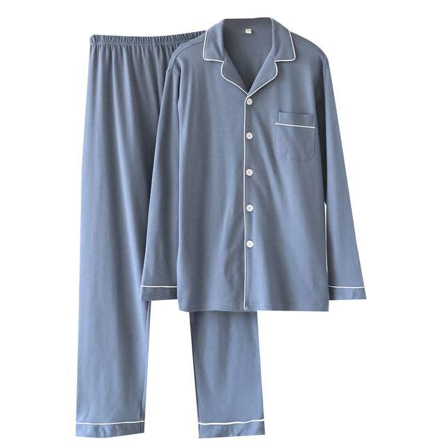 Pure Cotton Brushed Couple Pajamas for Men, Spring, Autumn and Winter Warm Long-Sleeved Women's Home Suits, Loose Cotton, Can Be Worn Outside