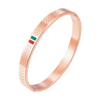 8mm rose gold red green glue