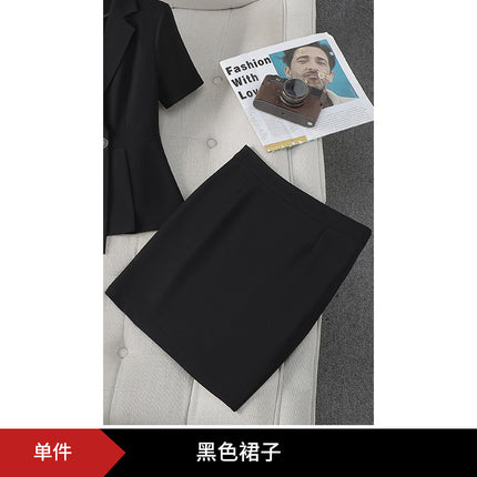 Business wear suit women's summer thin summer elegant goddess fan Gao end hotel front desk workwear suit overalls
