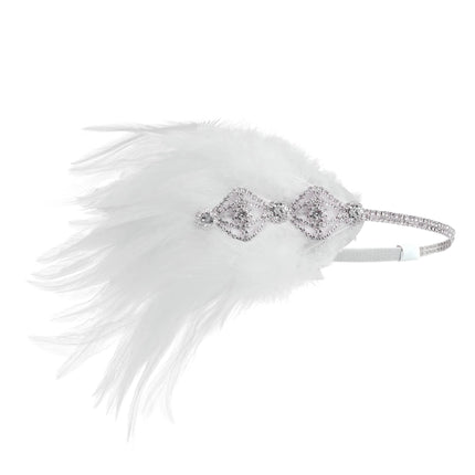European and American Vintage Hair Band 1920 Great Gatsby Inspired Feather Headband Cocktail Party Hair Accessories