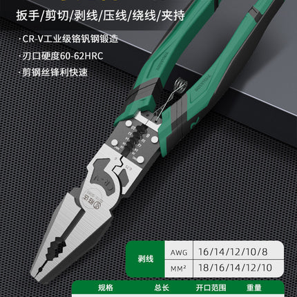 Shengda Vise Labor-Saving Household Pliers Set Tpr Handle Set Needle Nose Pliers Electrician Special Multi-Functional Wire Pliers