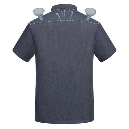 New Chinese-Style Catering Chef Work Clothes, Short-Sleeved, Thin, Breathable, Western Restaurant Baking Work Clothes