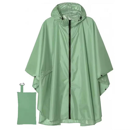 Amazon Fashion Cloak Raincoat Adult Men and Women Zipper Cloak Raincoat Poncho Backpack Cycling Outdoor Camping