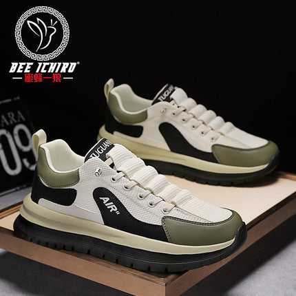 Bee Wolf Flagship Store Light Luxury Casual Sports Men's Shoes Lightweight Soft Sole Comfortable Dirt-Resistant Soft Elastic Spring/Summer Running Shoes
