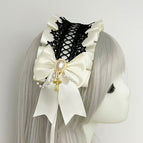 black lace with white background