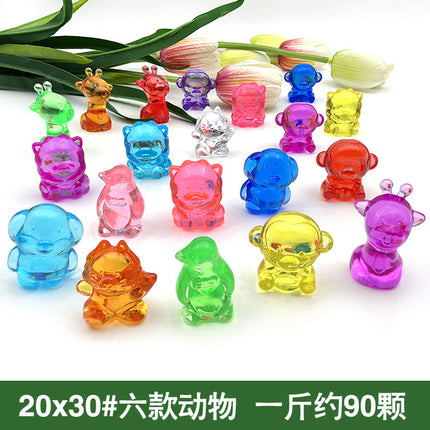 Crystal Children's Diamond Dolphin plastic gem colorful princess play house game archaeological digging gem game toy