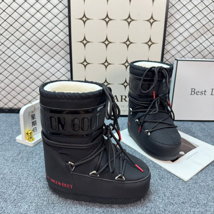 Celebrity Style Thick-Soled Colorful Moon Boots 2025 Winter New Long Ski Boots Warm Anti-Ski Boots for Women