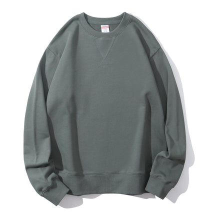 380g Heavyweight Pure Cotton Classy Cotton Tight and Warm Terry Round Neck Sweatshirt Trendyy and Versatile with Customizable Logo