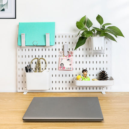 Hole Board Desktop Study Table Desk Dormitory Vertical Storage Partition Station Office Desk Rack Accessories