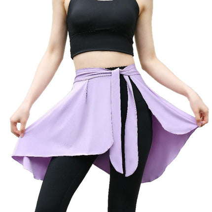 Cross-Border One-Piece Butt Curtain Sports Yoga Skirt with Straps One-Piece Skirt Dance Anti-Exposure Fitness Running Butt-Covering Skirt