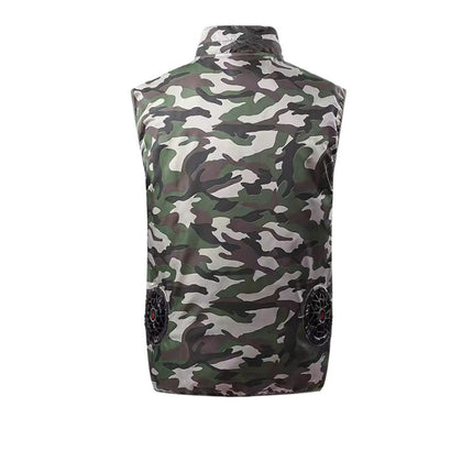 Summer Air Conditioning Clothing Vest Refrigeration Sleeveless Fan Work Clothes Top Outdoor Riding Fishing Take-out Clothing in stock