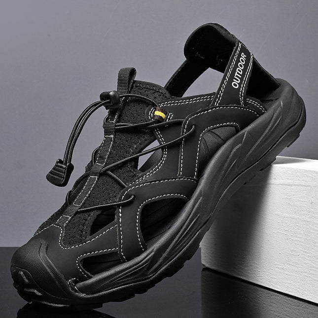 Men's Shoes 2025 Summer New Style Men's Casual Lightweight Sandals Breathable Closed-Toe Beach Shoes Soft Sole