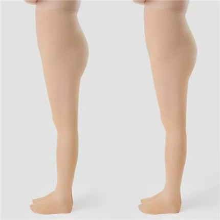 Cross-Border Extra Large Size Plus Fat Leggings 200g Fleece-Lined Polyester One-Piece Thickeneded Autumn and Winter Outer Pantyhose
