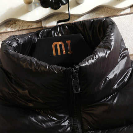 Black gold vest men's autumn and winter cold-proof outer wear down cotton vest loose couple bread coat factory direct sales