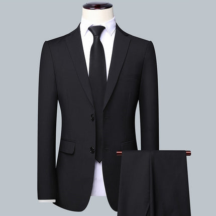 Light Luxury Small Suit Men's Business Casual Professional Formal Wear Groom Wedding Dress Slim Work Suit Jacket Trendy